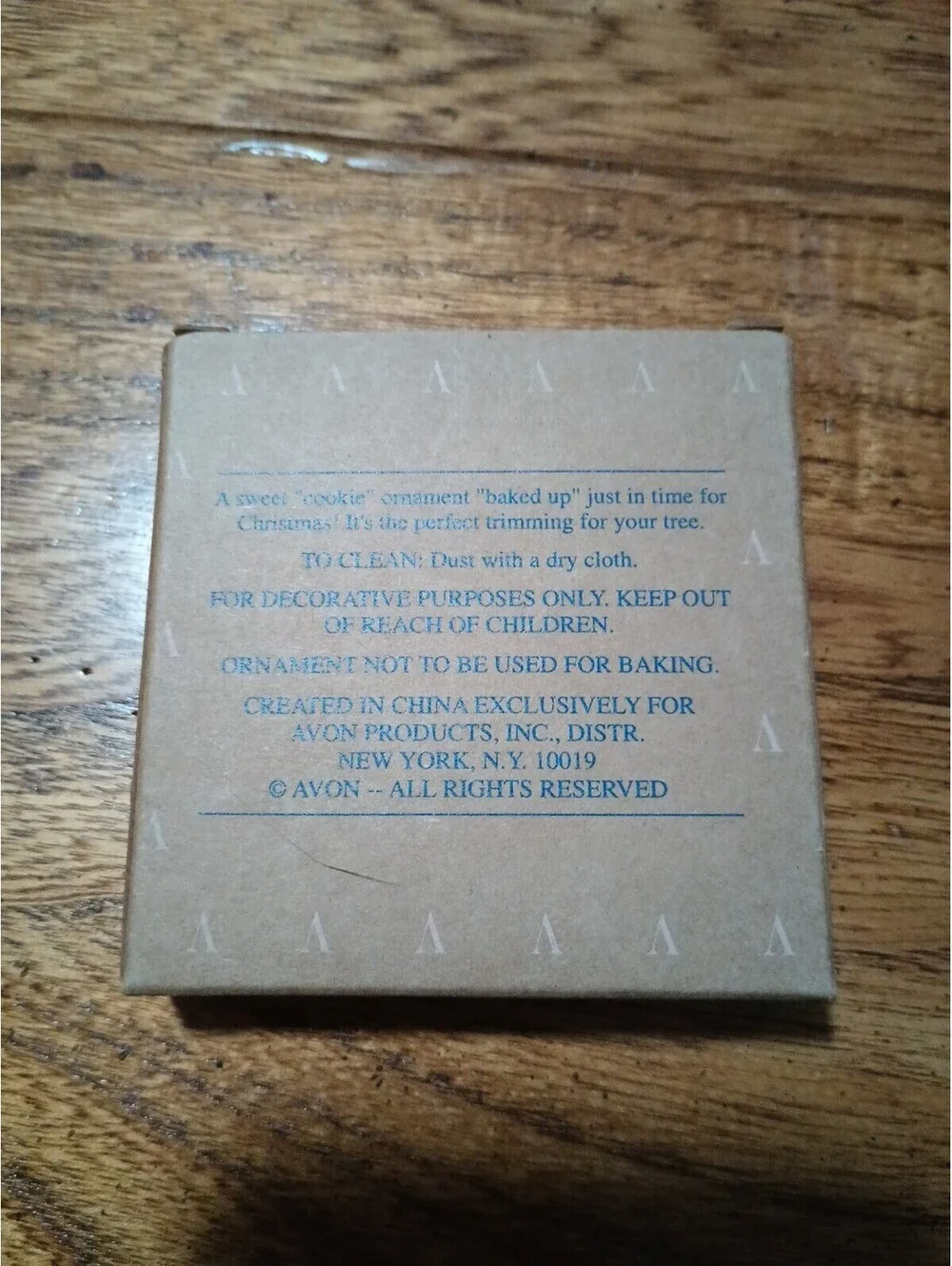 Avon Cookie Cutter Cuties Bell Ornament~Bell in Box Vintage